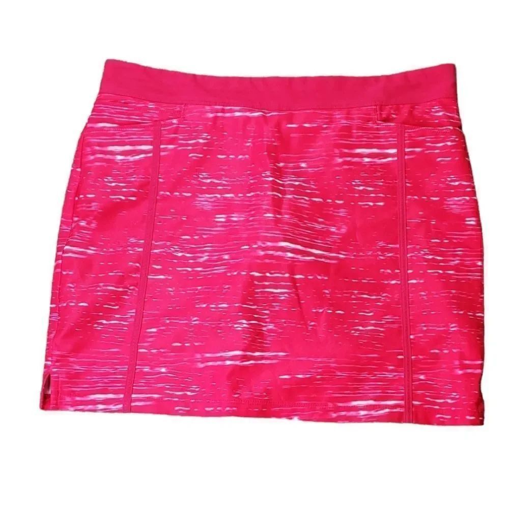 Adidas Red & White Heathered Tennis Skort